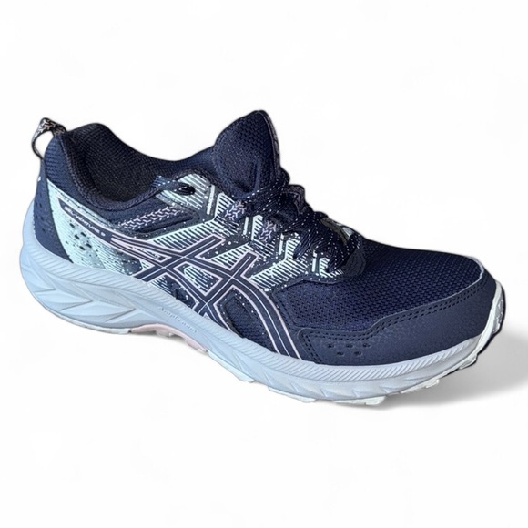 ASICS Gel Venture Navy Pink White Women’s Trail‎ Running Sneakers Size 9 - Picture 1 of 13